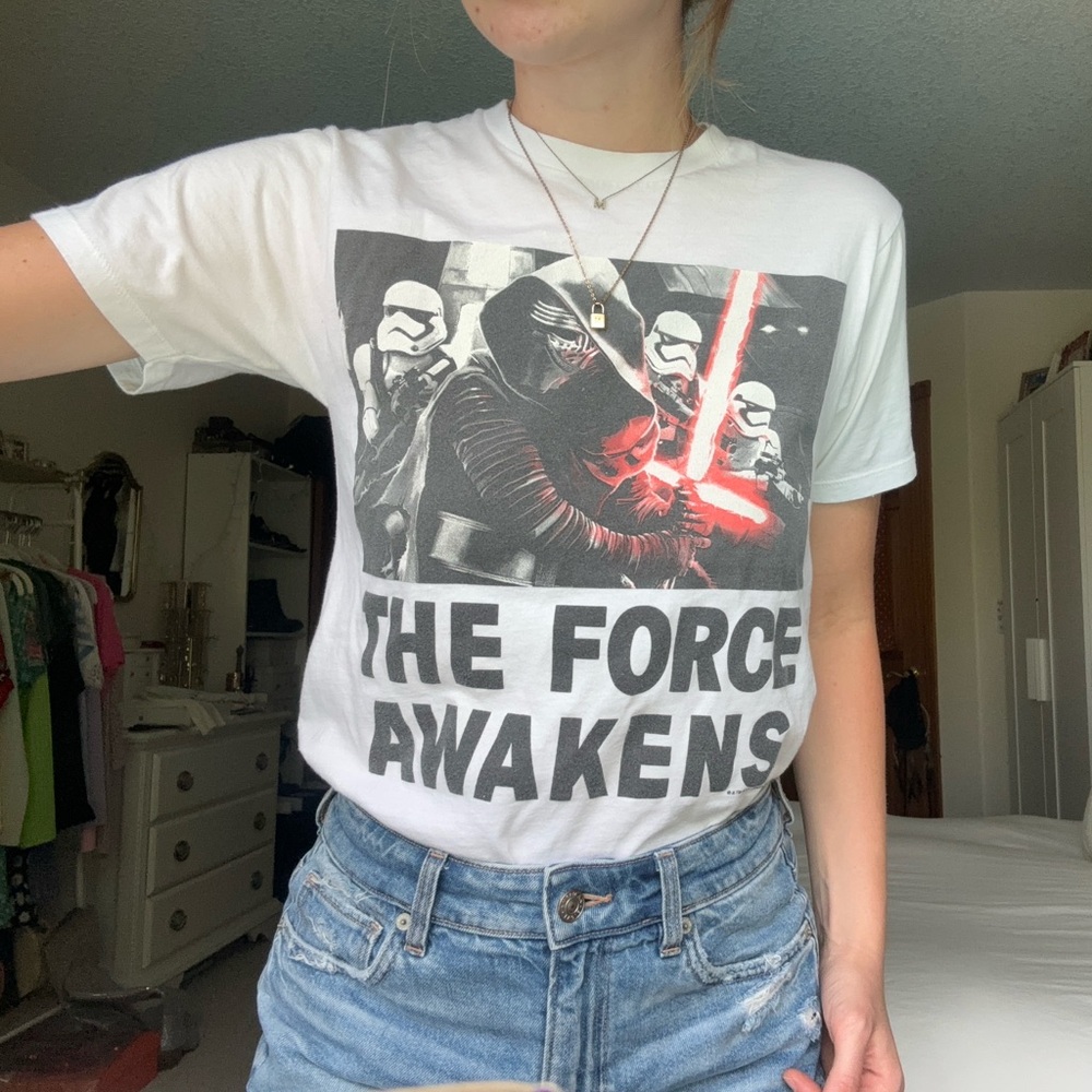 star wars the force awakens kylo ren white t-shirt - Picture 2 of 12